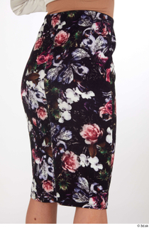 Babbie business dressed floral pencil skirt thigh 0006.jpg